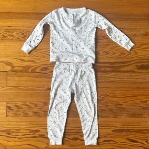 Little English Candy Cane Christmas Pajamas (3T) EUC
